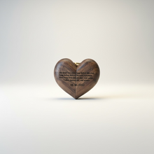 Load image into Gallery viewer, Engraved Proposal Ring Box – Heart-Shaped Wooden Keepsake Jewelry Box