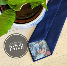 Load image into Gallery viewer, Permanent Peel &amp; Stick Custom Fabric Photo Patch for Ties for Him