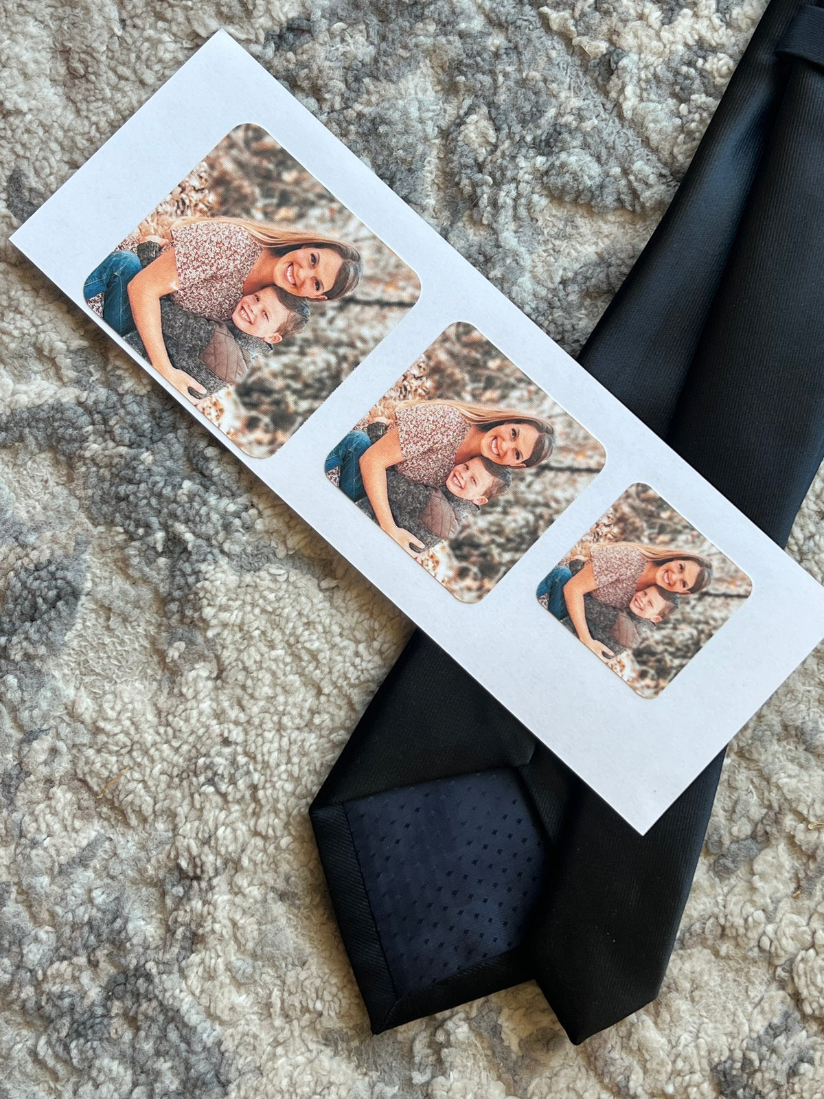 Permanent or Removable Peel & Stick  Custom Photo Patch for Ties for ties, bowties, gifts, tie patch, grandpa, dad, wedding, father of the bride, father's day, micro wedding, anniversary