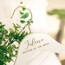 Load image into Gallery viewer, Personalized Bridesmaid Hangers - Wedding Hanger Wooden Engraved Bridal Dress Hanger Name Hangers