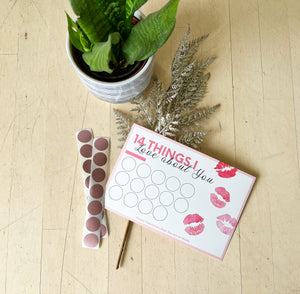 Valentine's 14 Things I Love About You Scratch Card