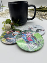 Load image into Gallery viewer, Custom Photo Round 3.5" Photo Coaster | Gift giving, wedding favors, personalized