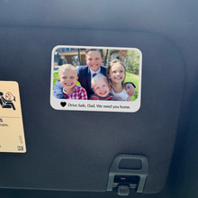 Load image into Gallery viewer, Custom Photo Car Visor Sticker for Gifts for Dad Personalized Father’s Day Gift for Him, Unique Gift for Dad from Son, Daughter, or Mother, Sentimental Keepsake