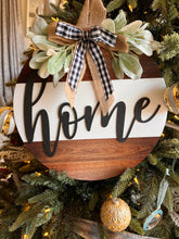 Load image into Gallery viewer, 16” Farmhouse &quot;Home” Door Hanging Sign